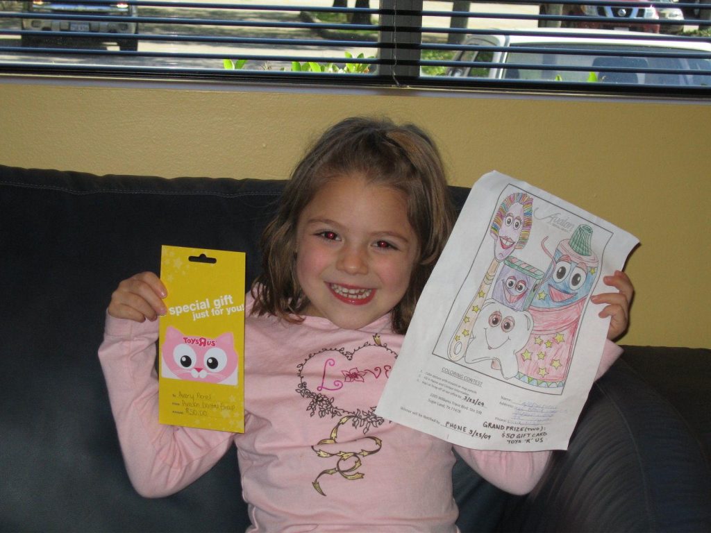 Grand Prize Winner of Avalon Dental Coloring Contest